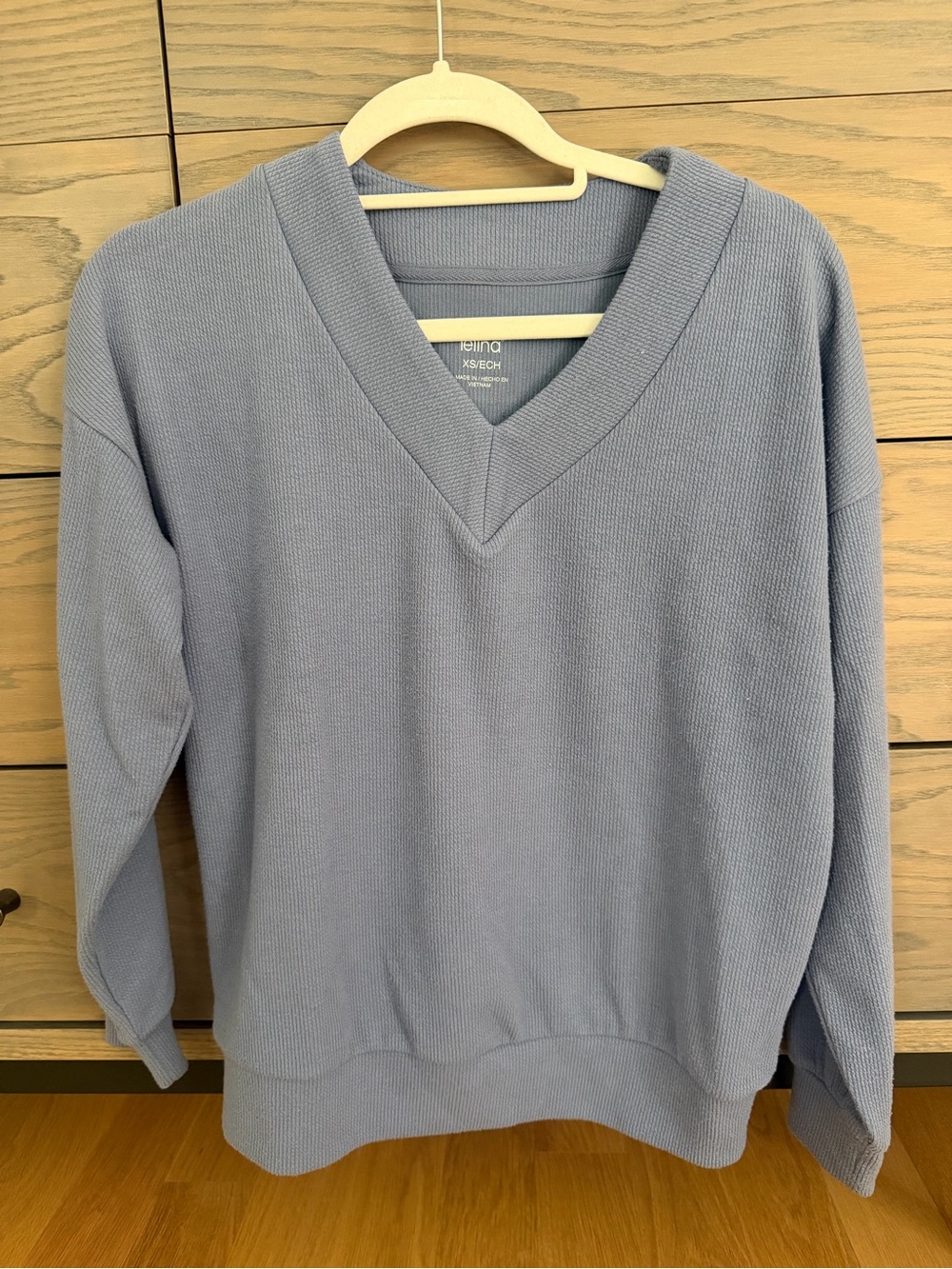Felina V-Neck Sweater in Light Blue